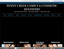 Tablet Screenshot of pennycreeksmiles.com